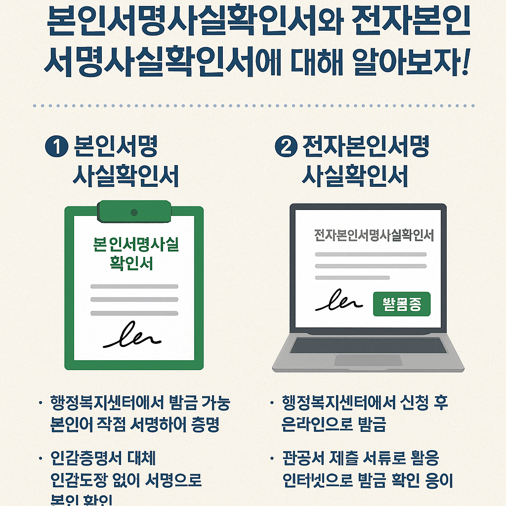 "본인서명사실확인서"와 "전자"본인서명사실확인서 (ft.인감증명서 대체) - 경공매