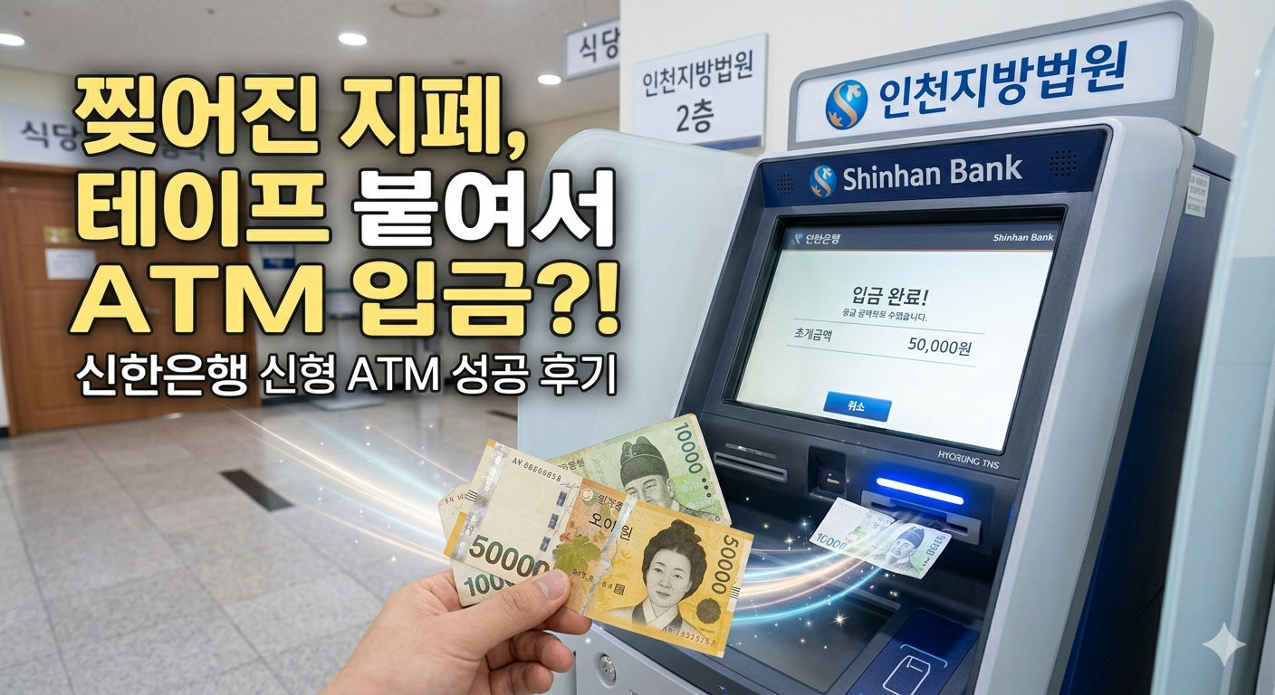신박한 요즘 ATM 입금 후기(ft.훼손지폐, 손상지폐) - 기타 tip
