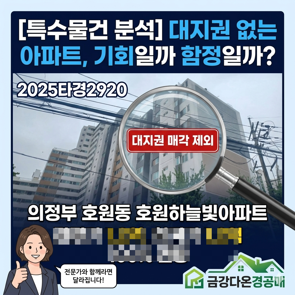 의정부지법 2025타경2920 (ft.의정부 호원동 아파트,건물만매각) - 경공매