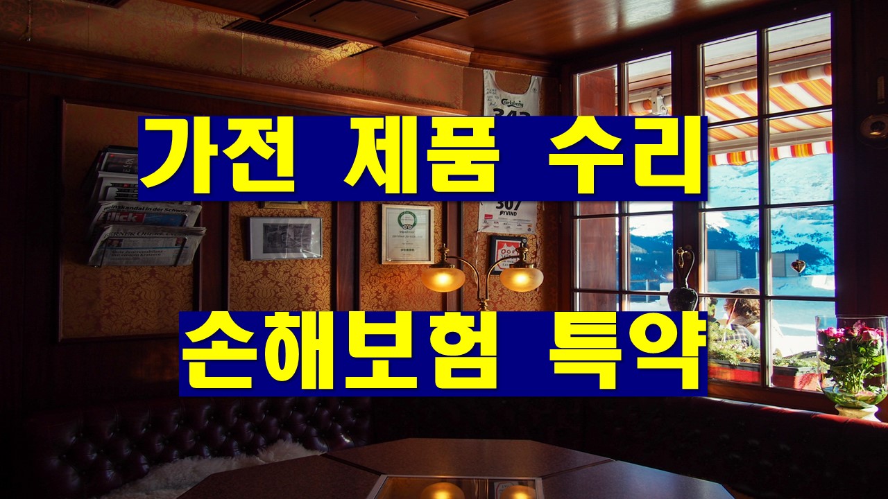 가전제품 수리비용 손해 보험 특약 - 기타 tip