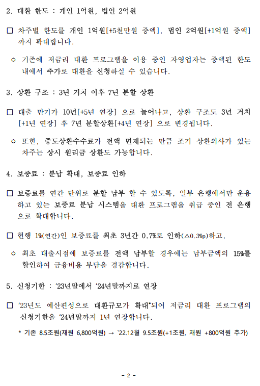 저금리 대환 프로그램 확대 시행 (ft.소상공인, 자영업자) - 기타 tip
