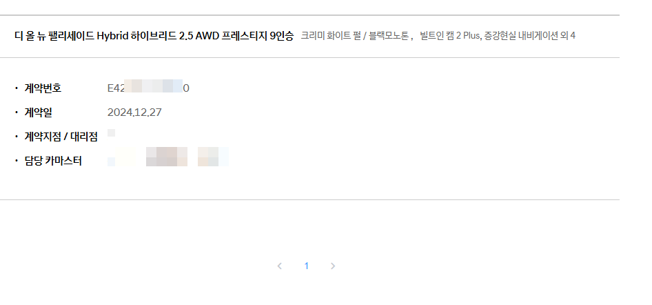 디 올뉴 팰리세이드 사전 계약 - 기타