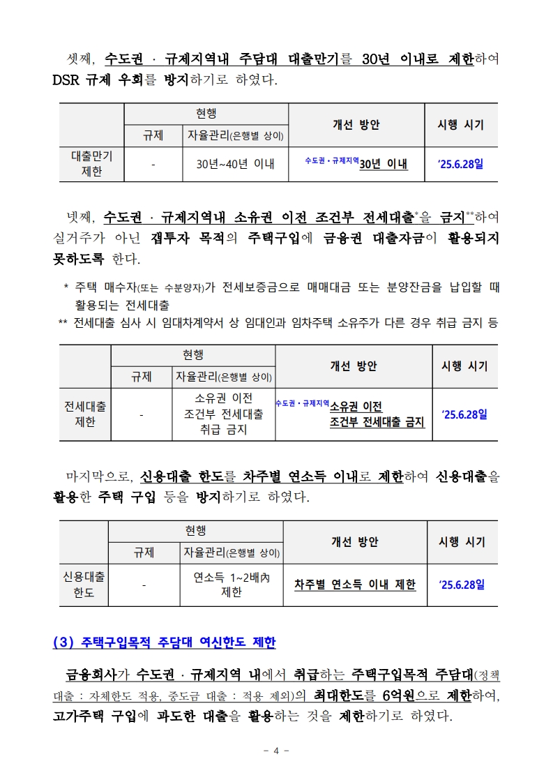 2025년 6월 가계부채 관리 강화 방안 총정리 - 부동산이야기