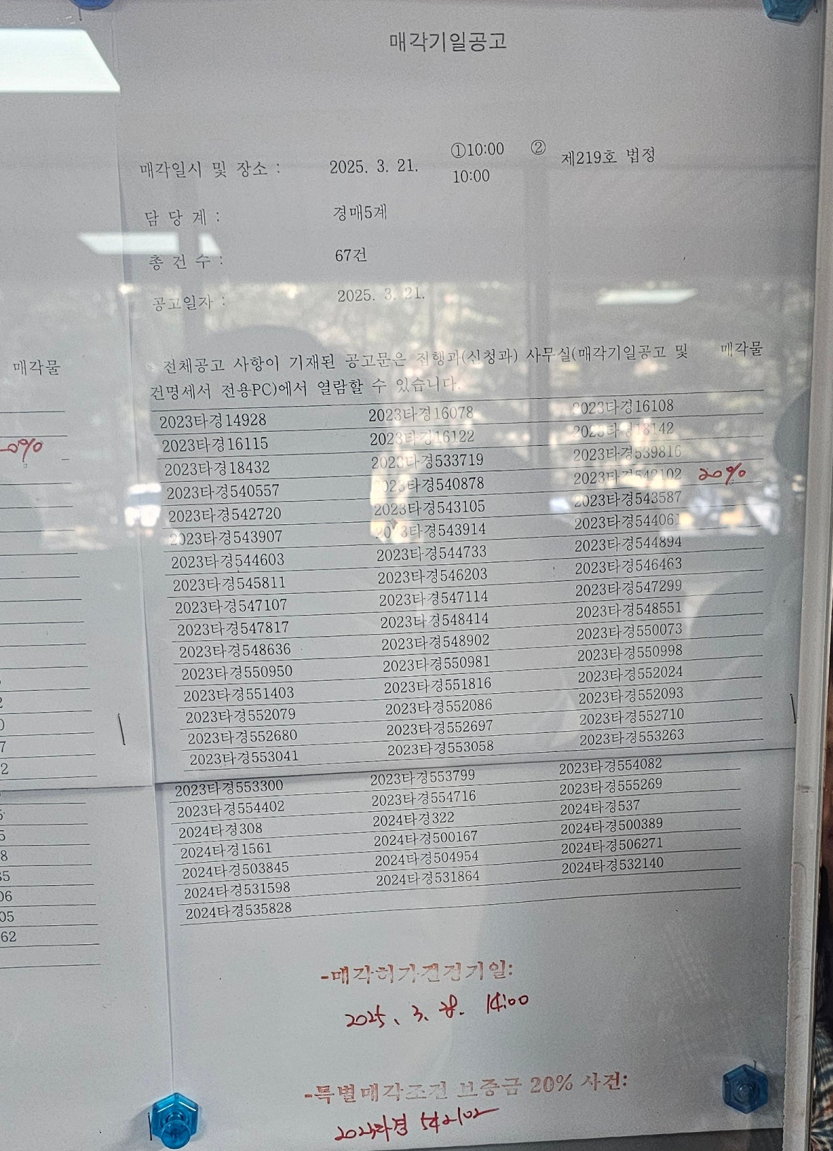 2025년 3월 21일 인천지방법원 경매법정 현장스케치 - 경공매
