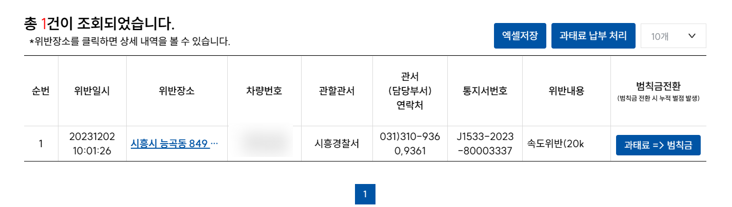속도위반 과태료 (ft.장현지하차도, 범칙금 변환) - 기타 tip