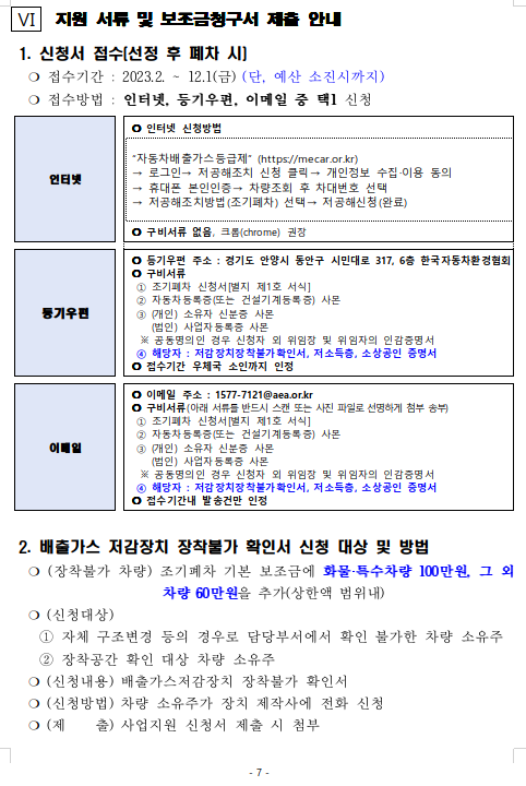 2023년 서울시 조기폐차 보조금 지원사업 공고-서울특별시 - 기타 tip