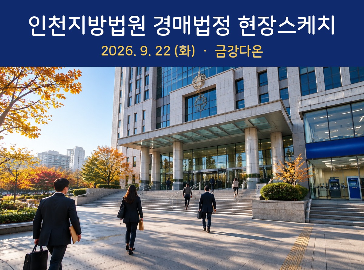 인천지방법원 경매법정 현장스케치 - 9월 22일 경매10계 97건, 주차 골든타임은 9시 30분 - 경공매